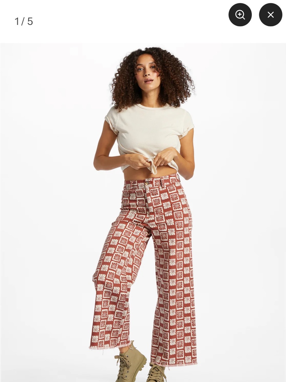 Billabong Free Fall Print High Waist Pants